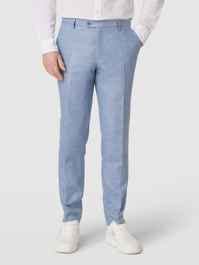 CG - Club of Gents Slim fit chino met structuurmotief, model 'Paco' Lichtblauw - 4