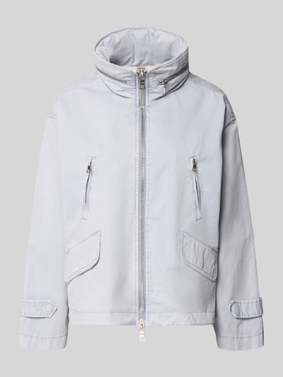 Produktfoto, Jacke mit Stehkragen von Blonde No. 8, jasny szary kolor, czysta bawełna, luźny krój, kieszenie, dwustronny zamek