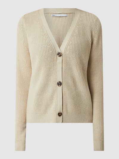 Only Cardigan mit Knopfleiste Modell 'Jennie' Beige 2