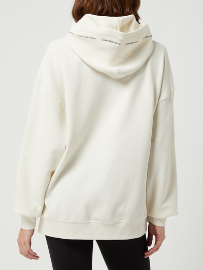 Calvin Klein Jeans Oversized Hoodie mit Logos Offwhite 5