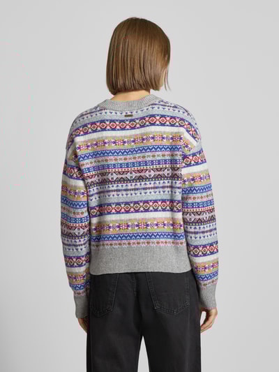 Levi's® Gebreide pullover van wolmix met ronde hals Middengrijs - 5