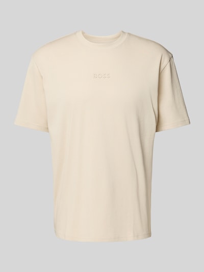 BOSS Green T-Shirt mit Label-Print Beige 2