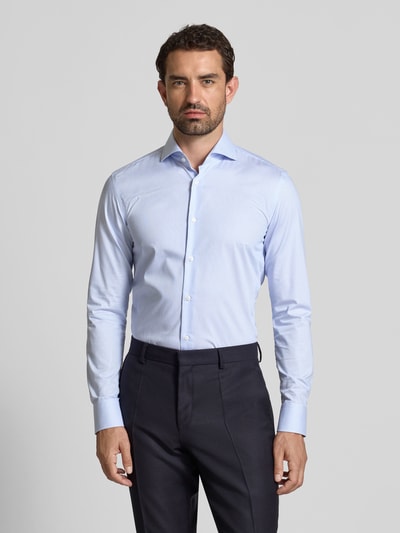 BOSS Koszula biznesowa o kroju slim fit z czystej bawełny Błękitny 4