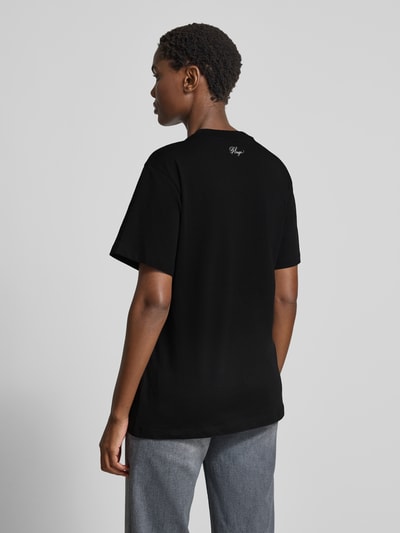 HUGO Regular fit T-shirt van puur katoen, model 'VINTAGE TEE' Zwart - 5