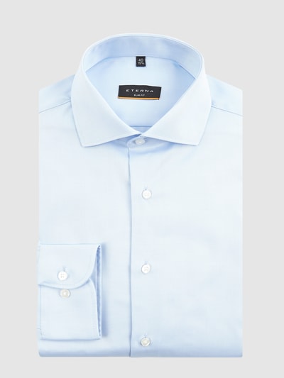 Eterna Slim fit zakelijk overhemd van katoen Bleu - 1