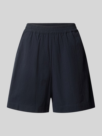Produktfoto, Regular Fit Bermudas mit elastischem Bund Modell 'CISSIE' von Soyaconcept in Dunkelblau, reine Baumwolle, glatte Textur