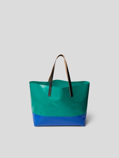 Marni Shopper mit Label-Print Grün 6