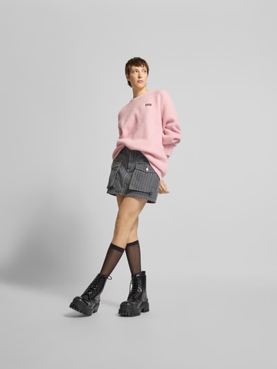 ROTATE Oversized Pullover mit Label-Detail Rosa 1