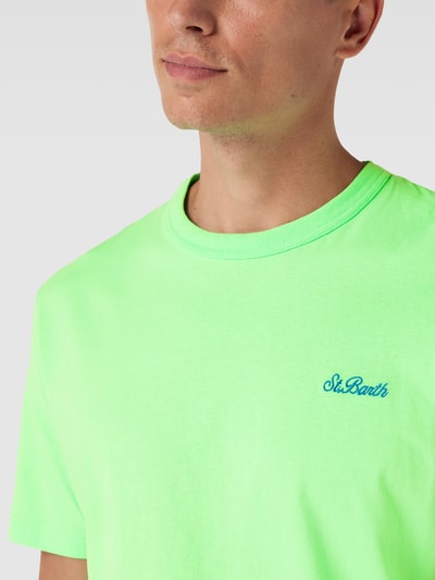 MC2 Saint Barth T-Shirt mit Label-Stitching Modell 'DOVER' Hellgruen 3