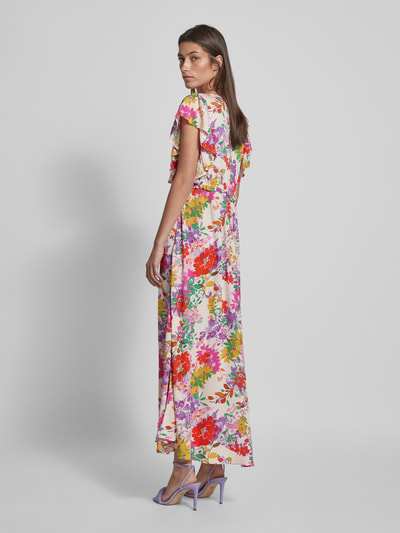 YAS Długa sukienka z wiskozy model ‘Briella’ Różowawy 5