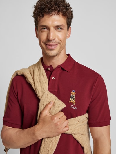 Polo Ralph Lauren Poloshirt mit Logo-Stitching Bordeaux 3