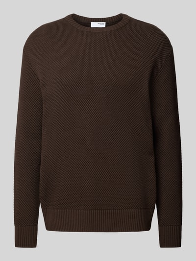 SELECTED HOMME Gebreide pullover met ribboorden, model 'HENNY' Donkerbruin - 2