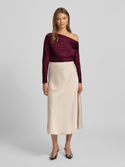 Lauren Ralph Lauren Regular Fit Bluse im One-Shoulder-Look Modell 'HASBRIN' Dunkelrot 1