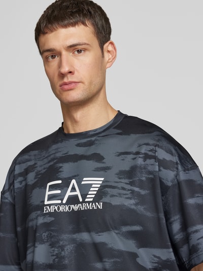 EA7 Emporio Armani T-Shirt mit Label-Print Modell 'VENTUS' Black 3