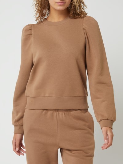 Second Female Sweatshirt met pofmouwen, model 'Carmella' Camel - 4