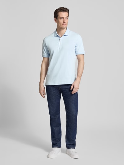 Brax Koszulka polo o kroju slim fit z Mieszanka bawełny Model 'Pete' Jasnoniebieski 1
