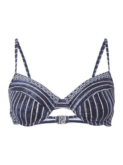 Esprit Bikini-Oberteil mit Allover-Muster Dunkelblau 1