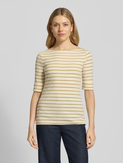 Lauren Ralph Lauren T-shirt met boothals, model 'JUDY' Offwhite - 4
