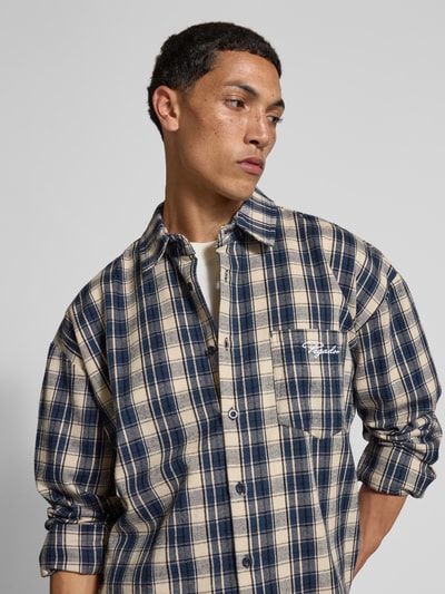 Pegador Oversized vrijetijdsoverhemd met borstzak Marineblauw - 3