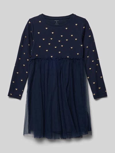 Name It Jurk met tule, model 'MINI DOTS' Blauw - 1