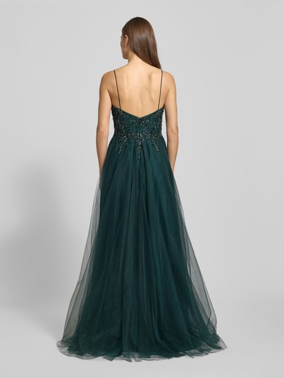 Luxuar Sukienka wieczorowa z dekoltem w kształcie serca Ciemnozielony 5