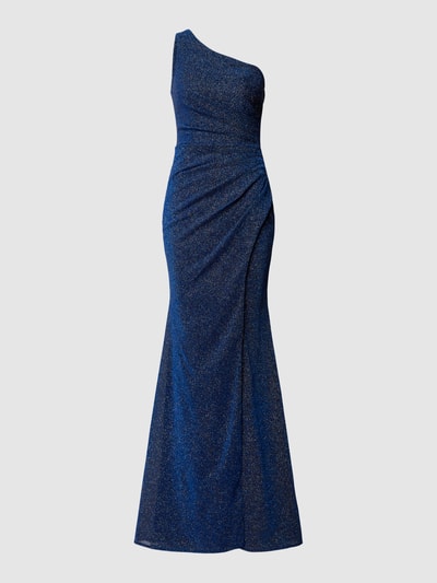 Luxuar Abendkleid mit One-Shoulder-Träger Dunkelblau 2