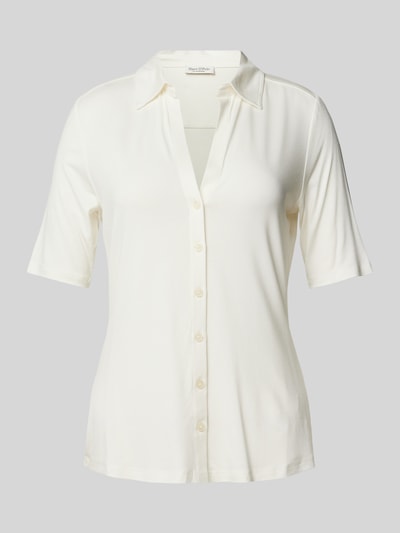 Marc O'Polo Regular Fit Jersey-Bluse mit kurzem Arm aus Viskose-Mix Weiss 2