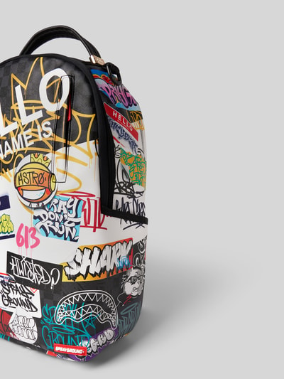 Sprayground Rucksack mit Motiv-Print Modell 'TAGGED UP' Weiss 3