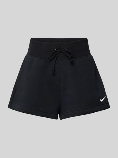 Nike Shorts in unifarbenem Design mit Label-Stitching Black 2