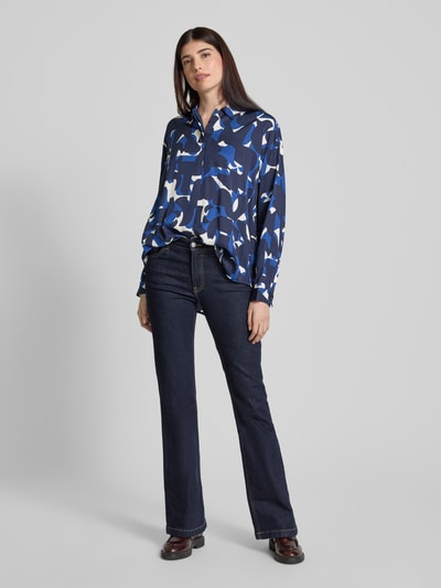 Marc O'Polo Relaxed fit blouse met lange mouwen van pure viscose Koningsblauw - 1