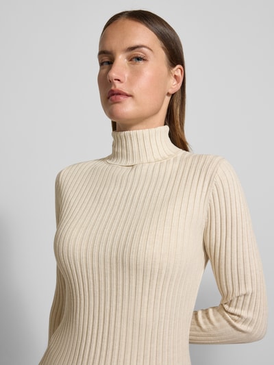 Soyaconcept Slim fit shirt met lange mouwen van viscosemix, model 'Dolli' Ecru gemêleerd - 3