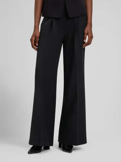 BOSS Orange Szerokie spodnie w kant  Czarny 4