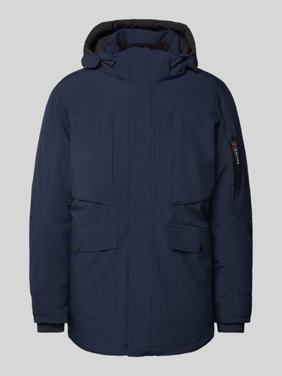 s.Oliver RED LABEL Regular Fit Parka mit abnehmbarer Kapuze und wasserabweisender Funktion Blau 2