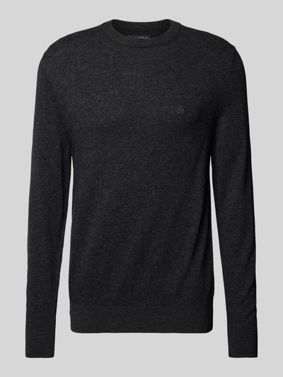 Marc O'Polo Loose fit pullover met ronde hals Donkergrijs - 2