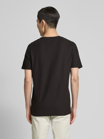 Fynch-Hatton T-shirt met logostitching Zwart - 5