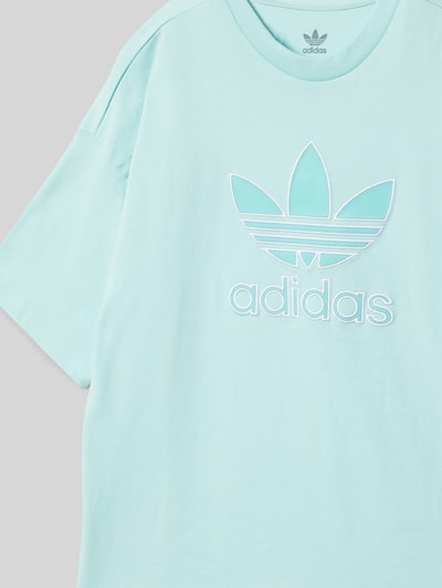 adidas Originals T-Shirt mit Logo-Stitching Helltuerkis 2