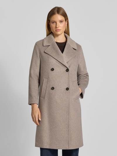 s.Oliver RED LABEL Relaxed Fit Mantel mit Woll-Anteil Taupe Melange 4