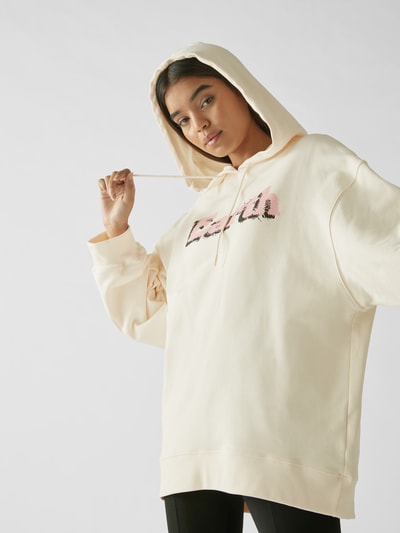 MSGM Oversized Hoddie mit Prints Weiss 3