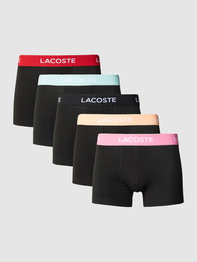 Lacoste Trunks mit elastischem Logo-Bund im 5er-Pack Black 1