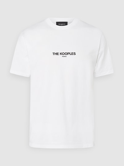 The Kooples T-shirt z nadrukiem z logo Biały 1