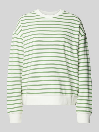 Marc O'Polo Denim Sweatshirt mit gerippten Abschlüssen Grass 1