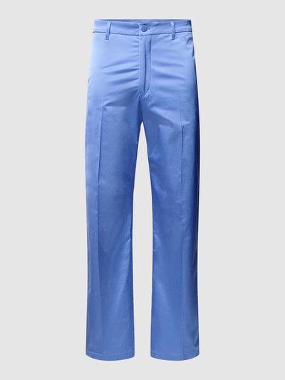 Drykorn Stoffen broek met Franse steekzakken, model 'TAVIS' Metallic blauw - 2