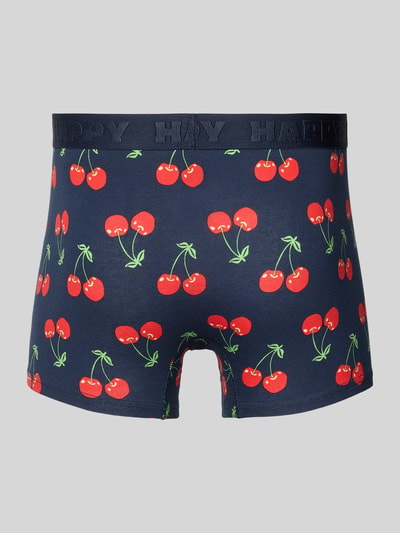Happy Socks Slim Fit Trunk mit Logo-Detail im 3er-Pack Marine 3
