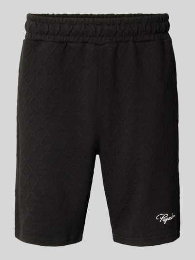 Pegador Sweatshorts met structuurmotief, model 'Jovren' Zwart - 2