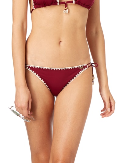 Banana Moon Bikinislip mit Ziernähten Bordeaux 4