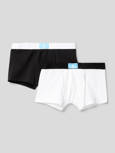 Calvin Klein Underwear Boxershort met labelpatch in een set van 2 stuks Wit - 1