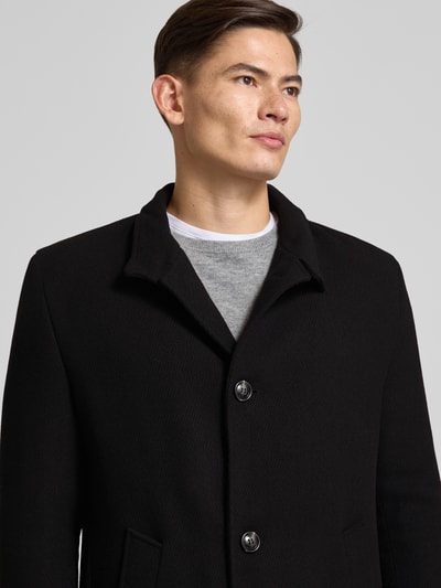 bugatti Kurzmantel mit Stehkragen und Knopfleiste Black 3