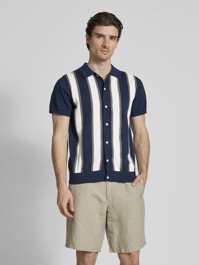 Lindbergh Freizeithemd mit Polokragen Blau 4