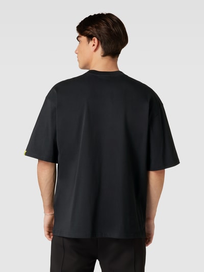 REVIEW Oversized T-Shirt mit Silber Logo Print Black 5