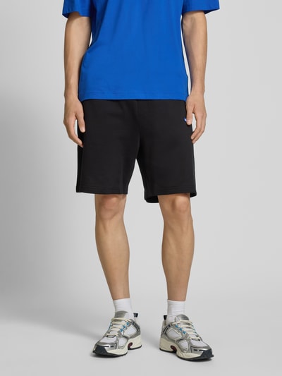 Hugo Blue Sweatshorts mit Logo-Patch Modell 'Nasensio' Black 4